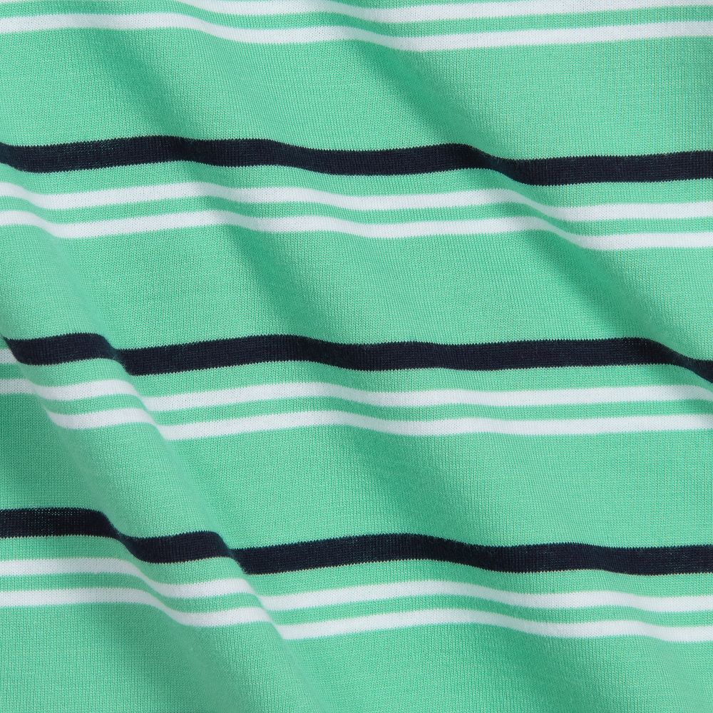Lyle & Scott-Boys Green Striped Cotton Top  | Childrensalon Outlet