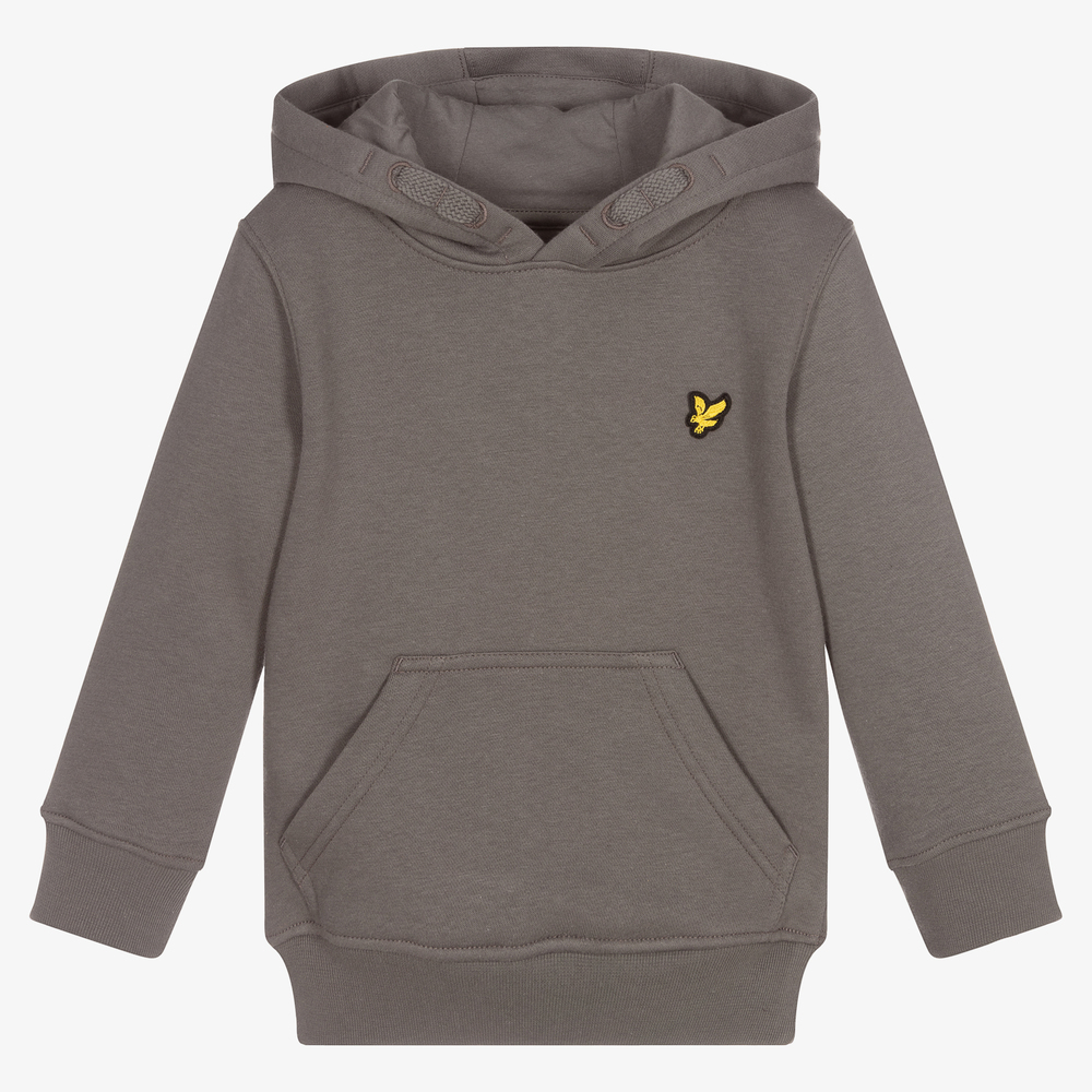 Lyle & Scott-Boys Grey Cotton Hoodie | Childrensalon Outlet