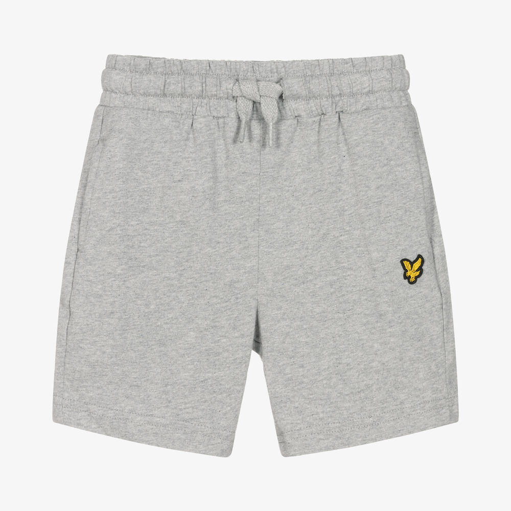 Lyle Scott Boys Grey Cotton Logo Shorts Childrensalon Outlet