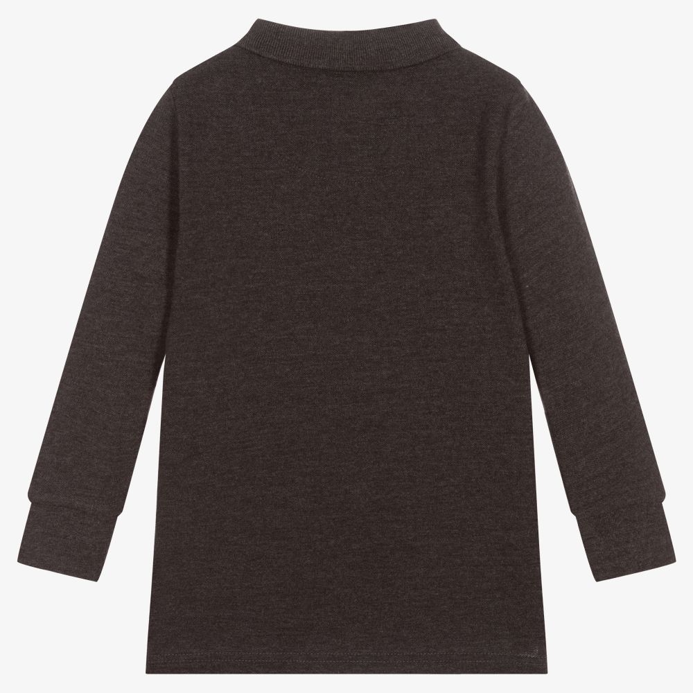 Lyle & Scott-Boys Grey Cotton Polo Shirt | Childrensalon Outlet