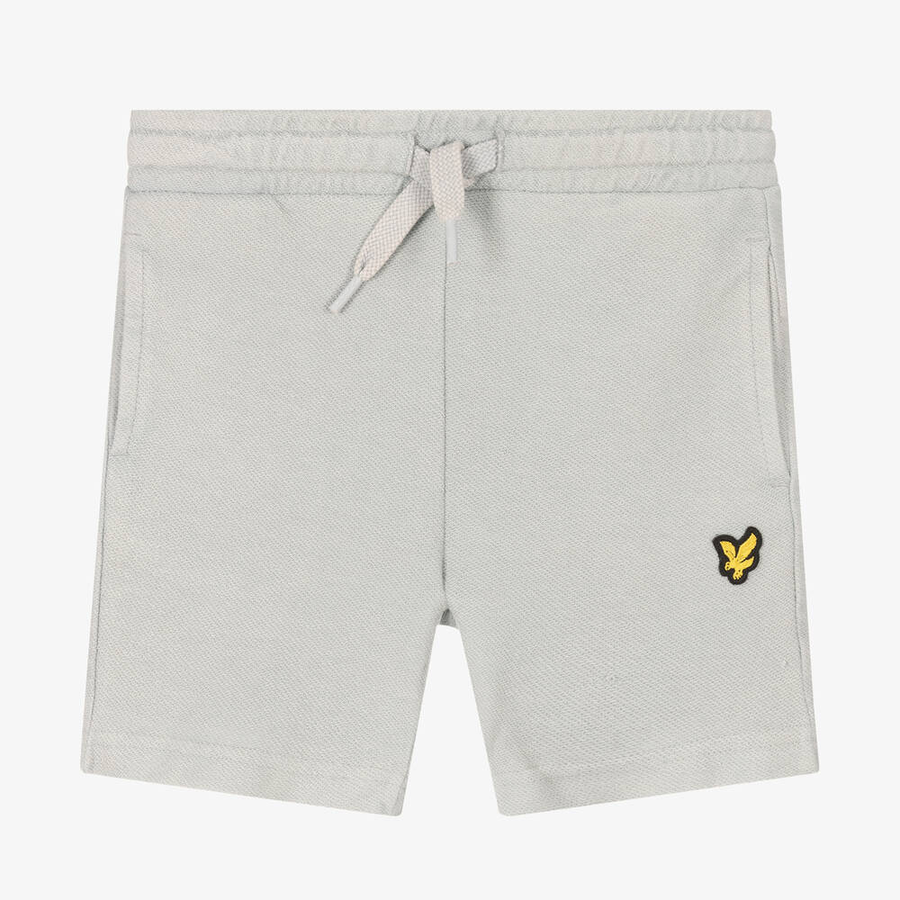 Lyle & Scott - Boys Grey Cotton Shorts | Childrensalon