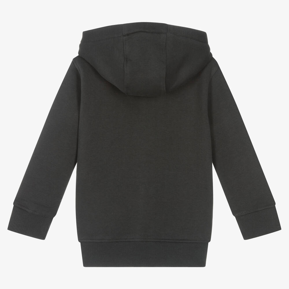 Lyle Scott Boys Grey Cotton Zip Up Hoodie