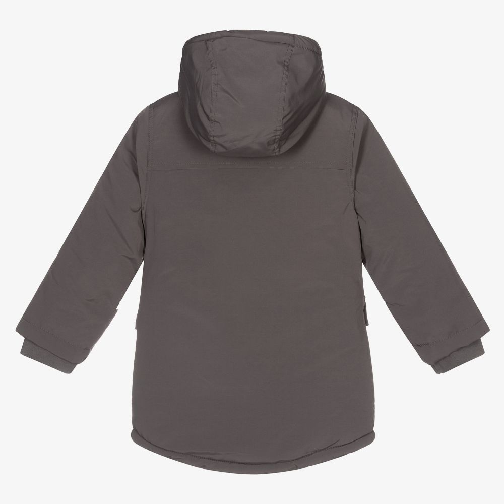 Lyle & Scott-Boys Grey Hooded Coat | Childrensalon Outlet