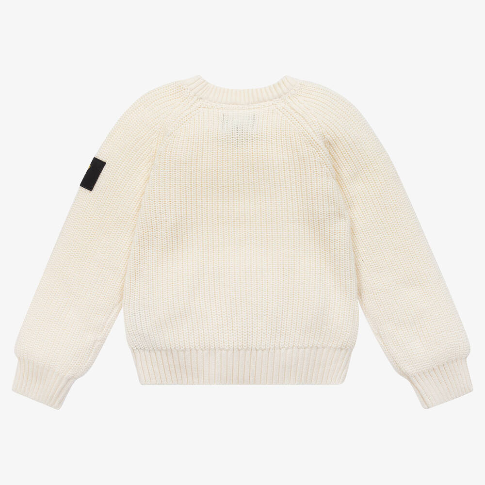 Lyle & Scott-Boys Ivory Cotton Knit Sweater | Childrensalon Outlet