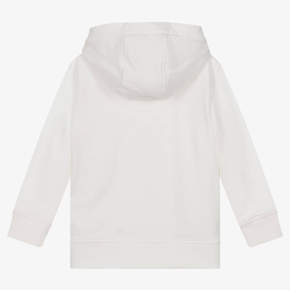 Lyle & Scott-Boys Ivory Cotton Logo Hoodie | Childrensalon Outlet