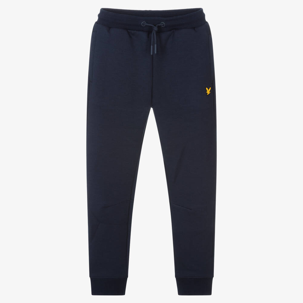 Lyle & Scott - Boys Navy Blue Cotton Joggers | Childrensalon