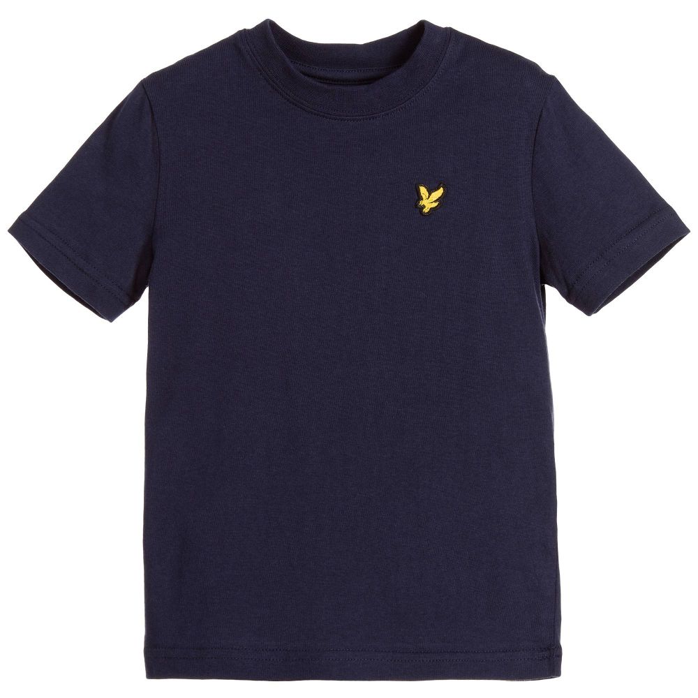 Lyle & Scott - Boys Navy Blue Golden Eagle T-Shirt | Childrensalon