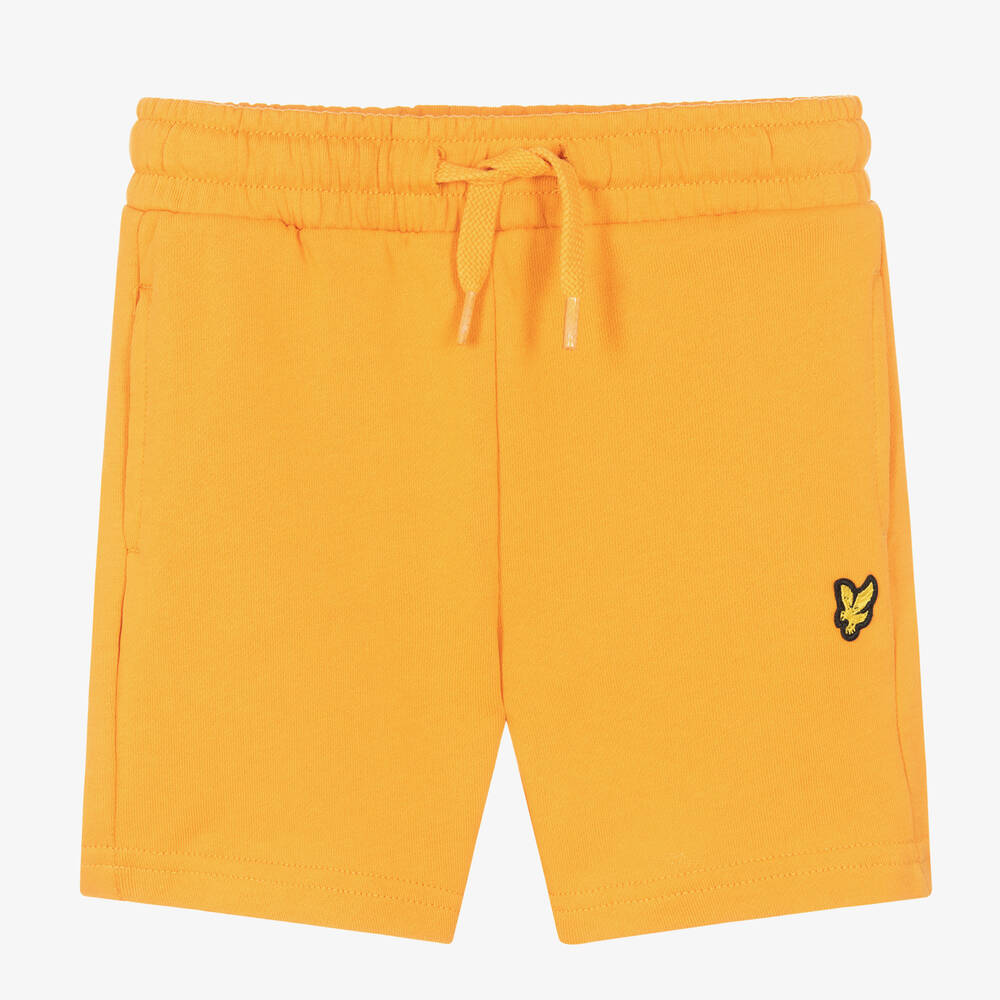 Lyle & Scott - Boys Orange Cotton Shorts | Childrensalon