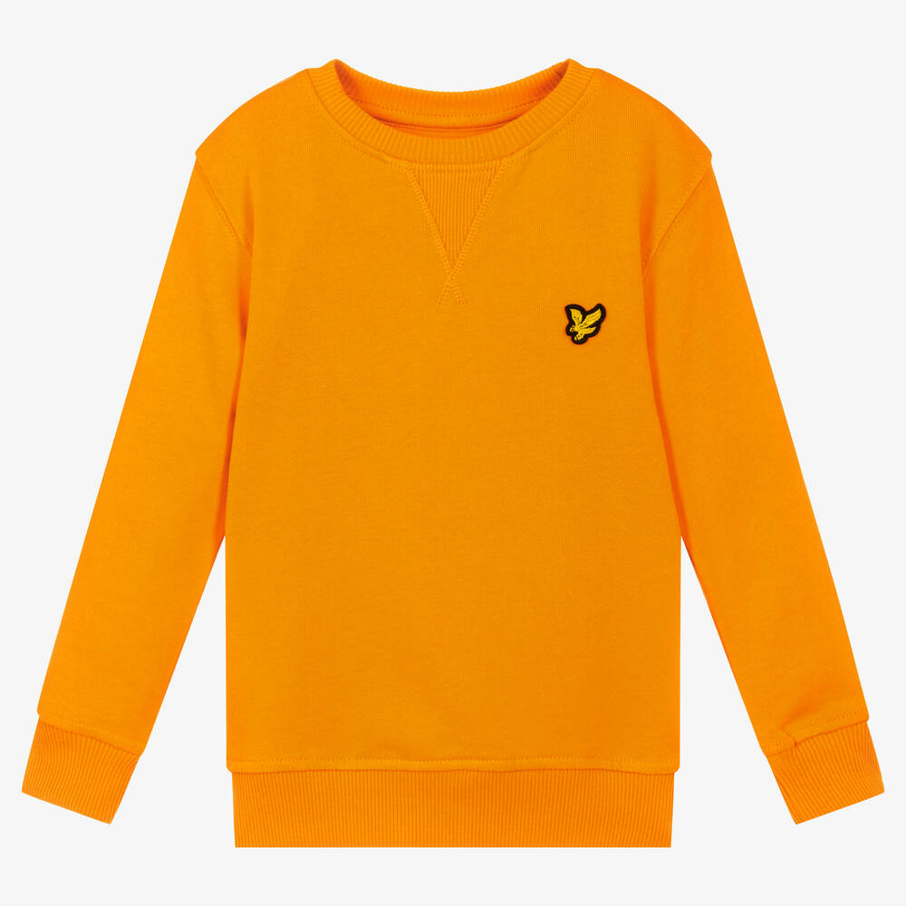Lyle & Scott - Boys Orange Cotton Sweatshirt | Childrensalon