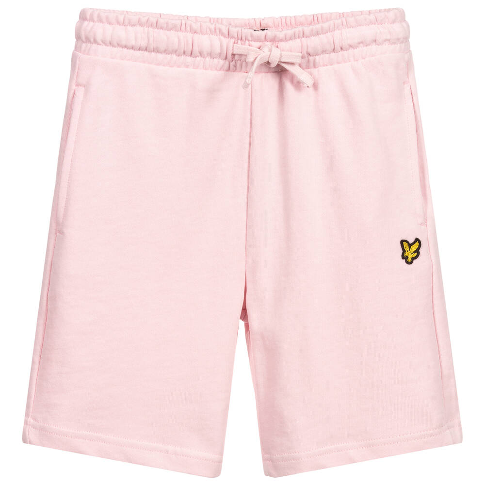 Lyle & Scott - Boys Pink Cotton Shorts | Childrensalon