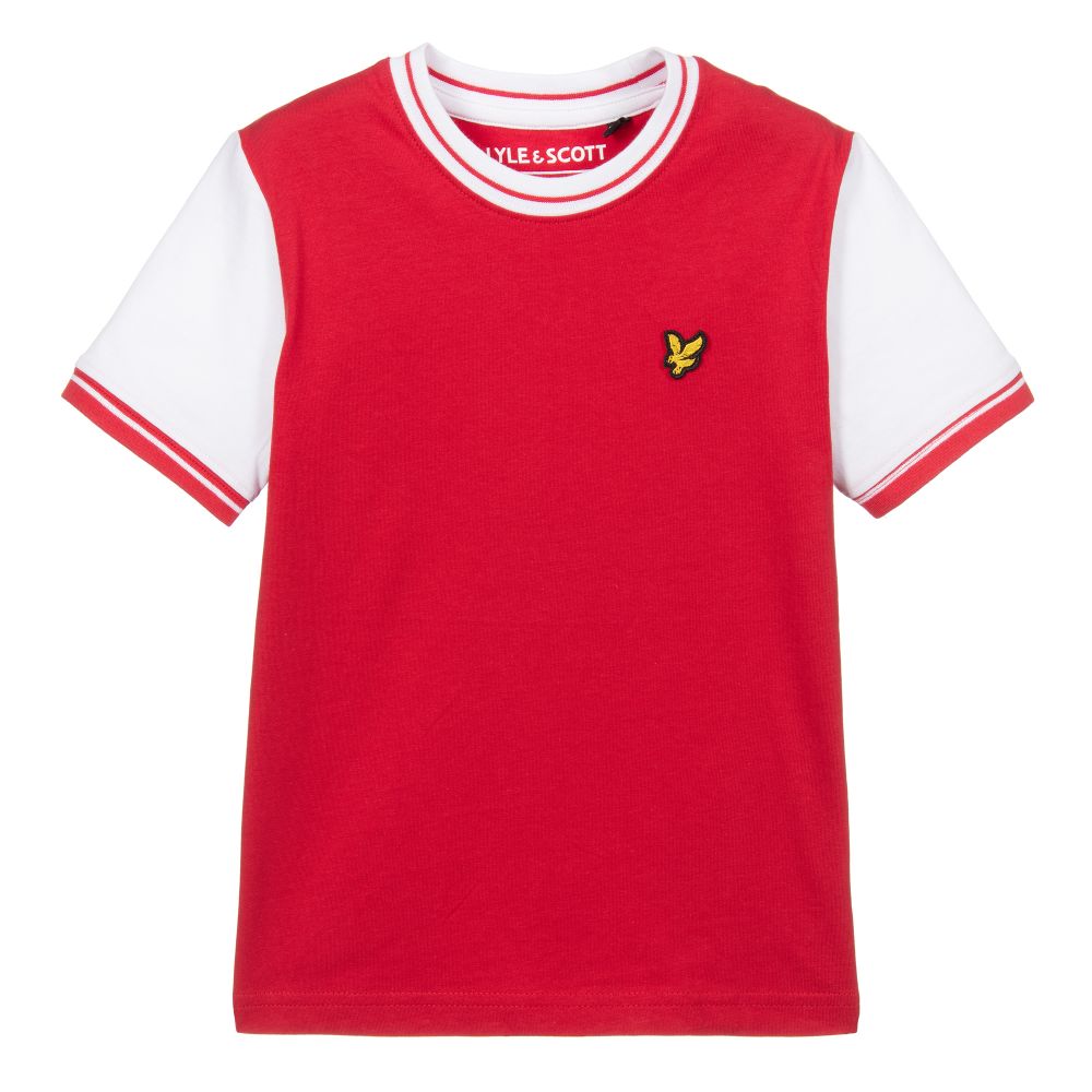 Lyle & Scott - Boys Red Cotton T-Shirt | Childrensalon