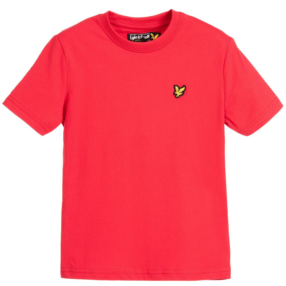 Lyle & Scott-Boys Red Golden Eagle T-Shirt | Childrensalon Outlet