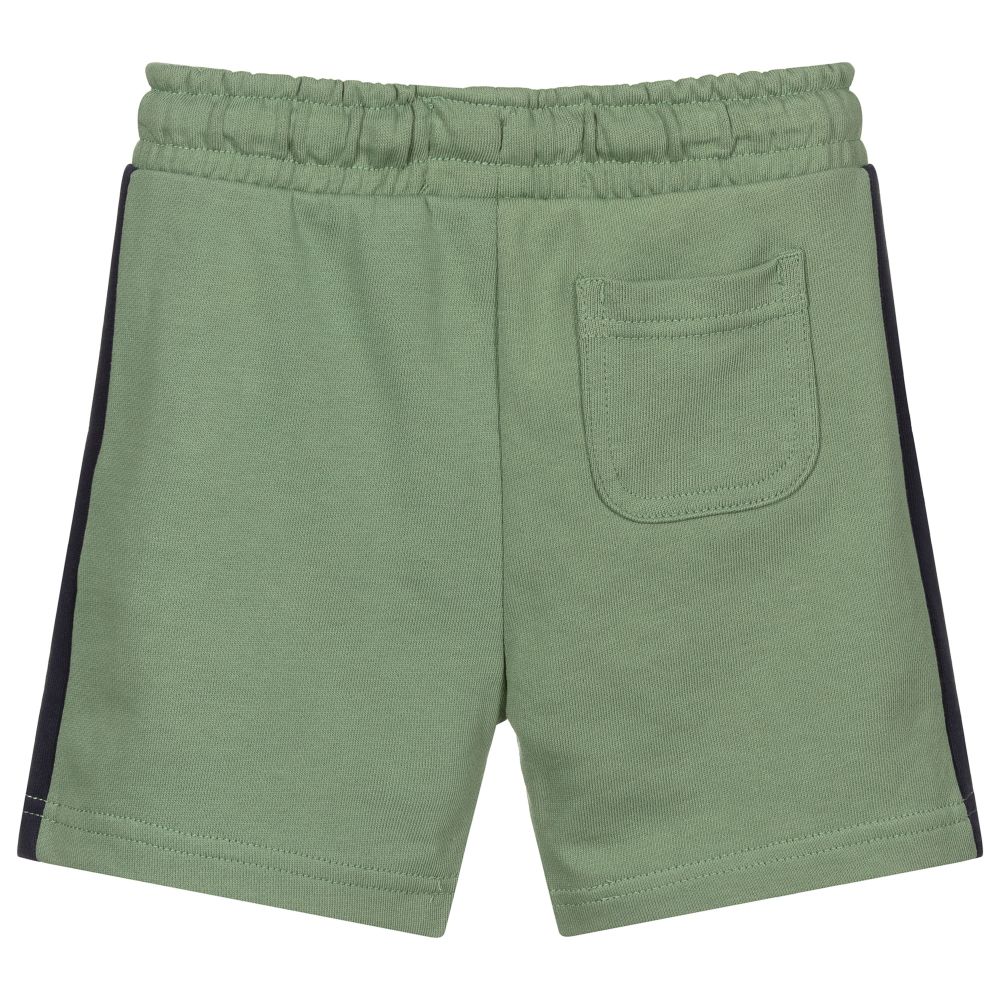 Lyle & Scott-Green & Navy Blue Logo Shorts | Childrensalon Outlet