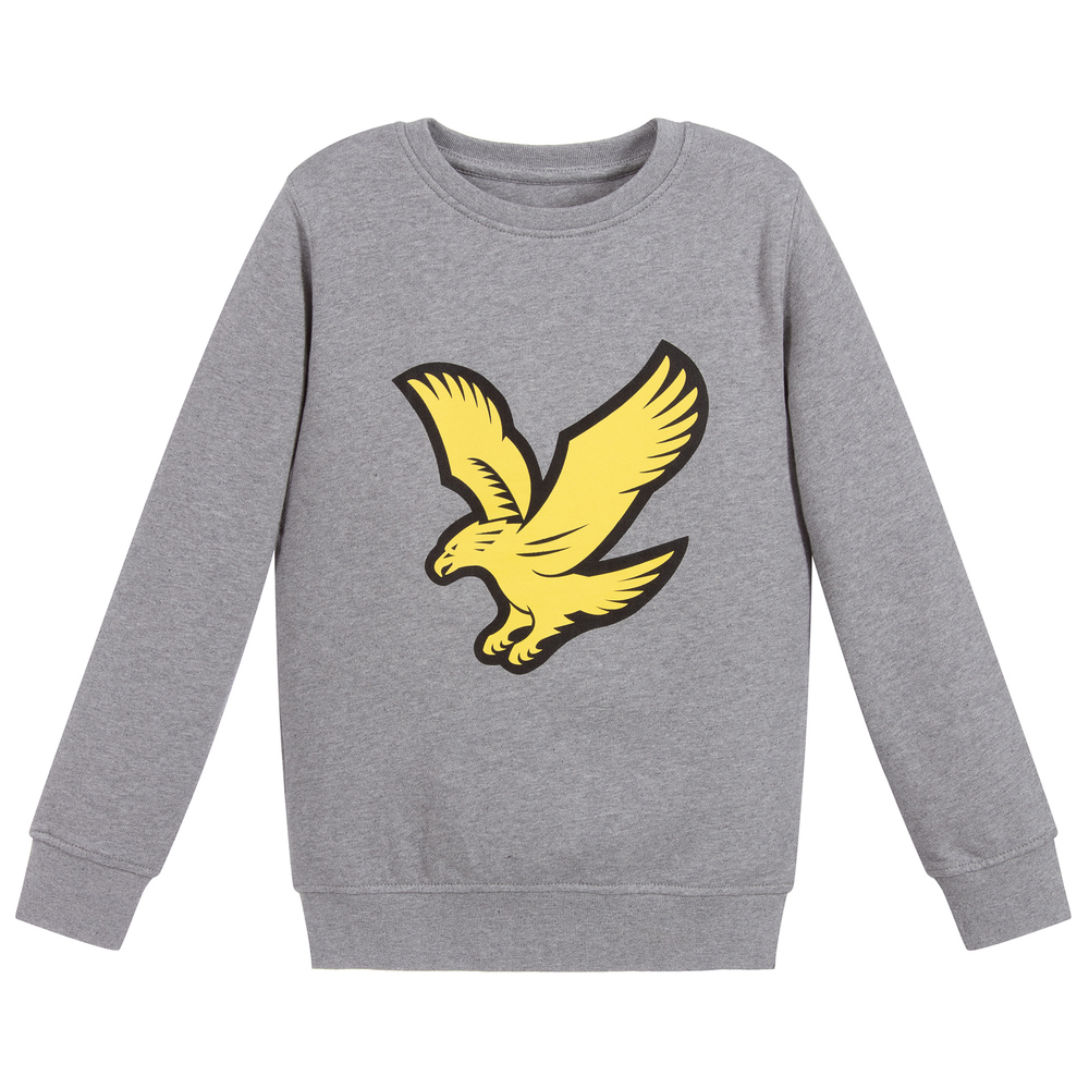 Lyle & Scott - Grey Cotton Logo Sweatshirt | Childrensalon
