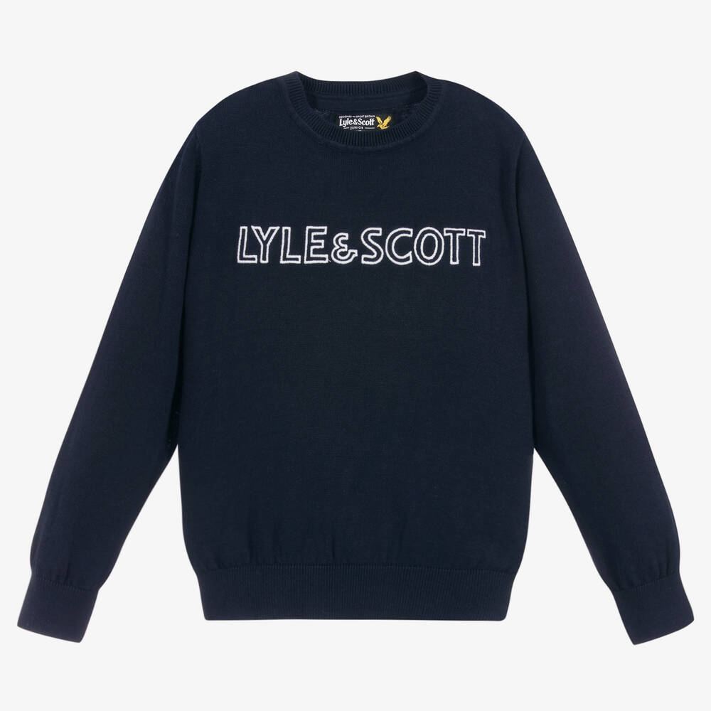 Lyle and scott navy sweatshirt sales