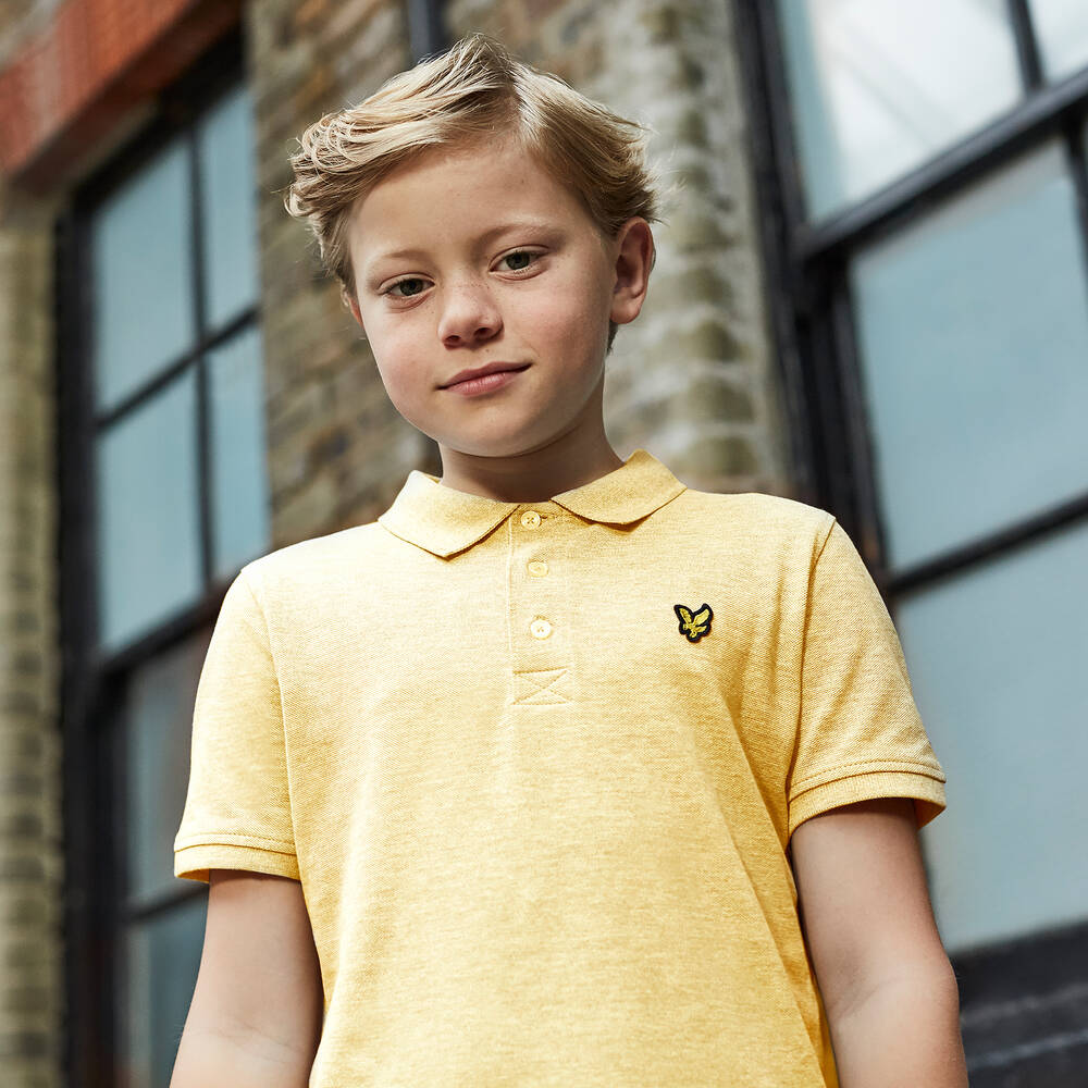 Lyle Scott Pale Yellow Cotton Polo Shirt Childrensalon Outlet