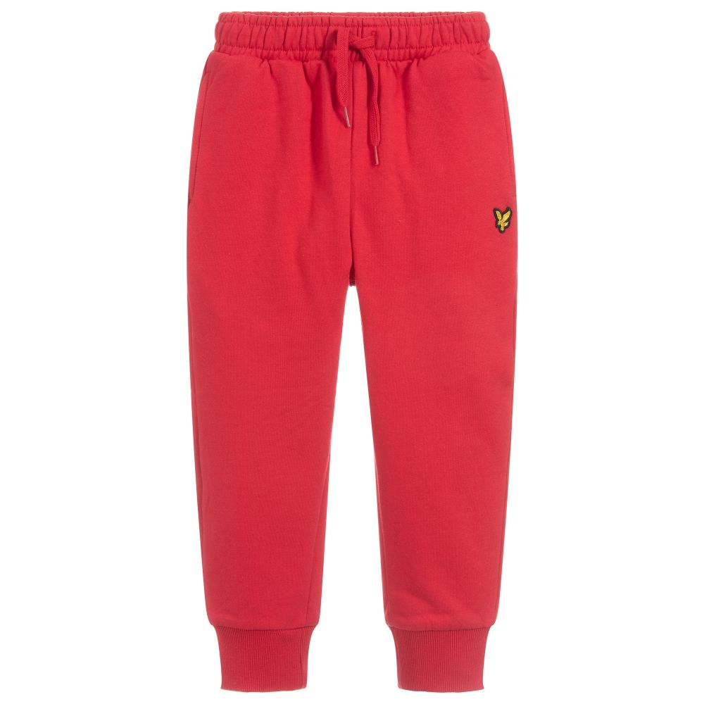 Lyle & Scott - Red Cotton Joggers | Childrensalon