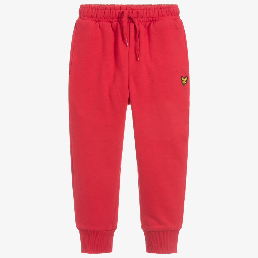 Lyle & Scott-Red Cotton Joggers | Childrensalon Outlet