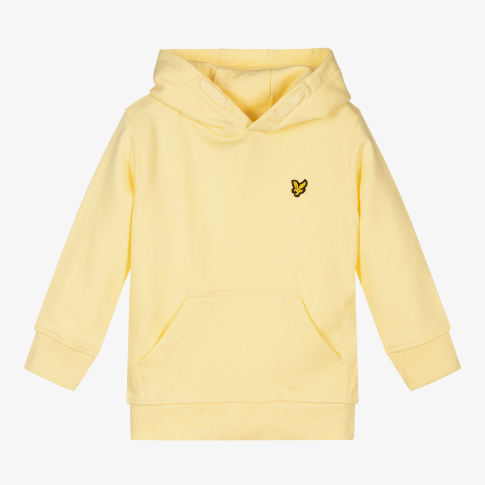 Lyle & Scott - Yellow Cotton Logo Hoodie | Childrensalon