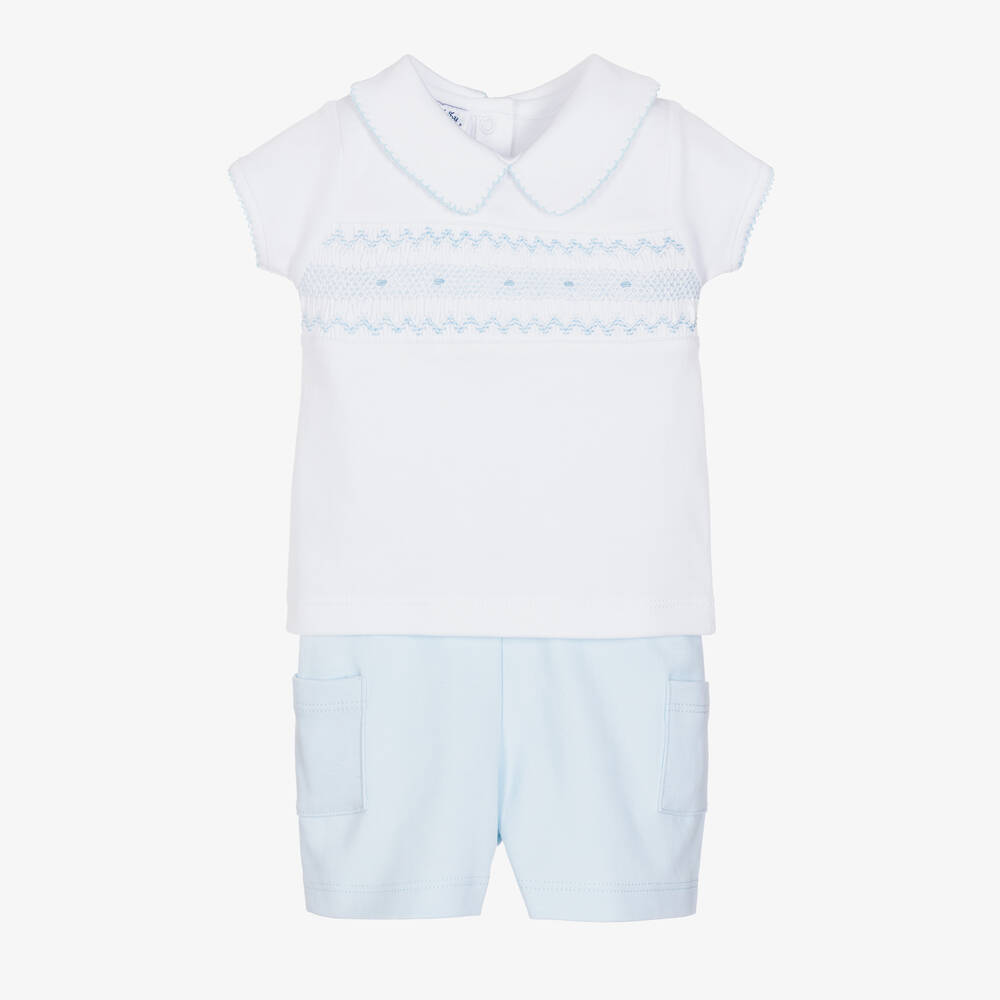 White on sale smocked shorts