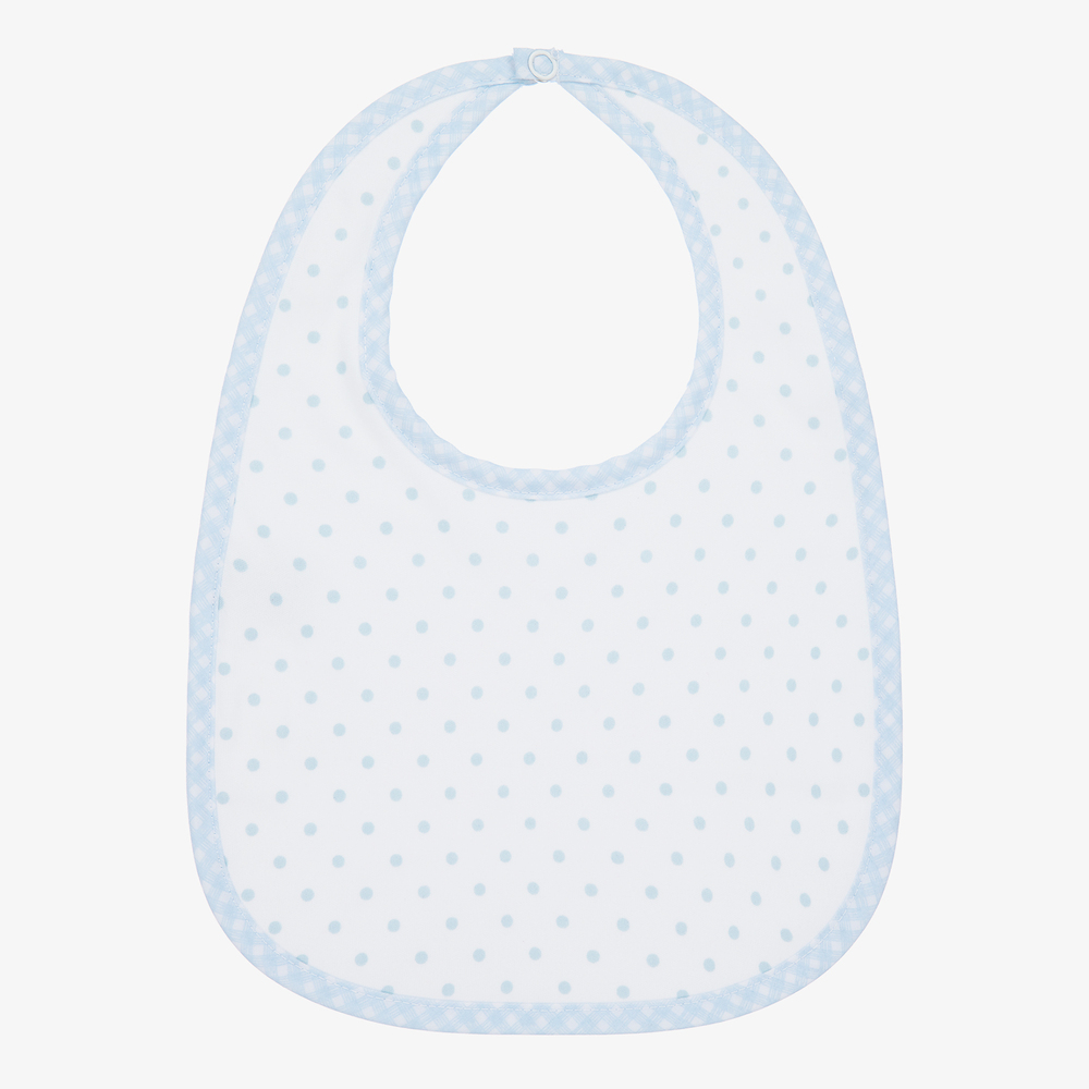 Magnolia Baby-Baby Pima Cotton Blue Bib | Childrensalon Outlet