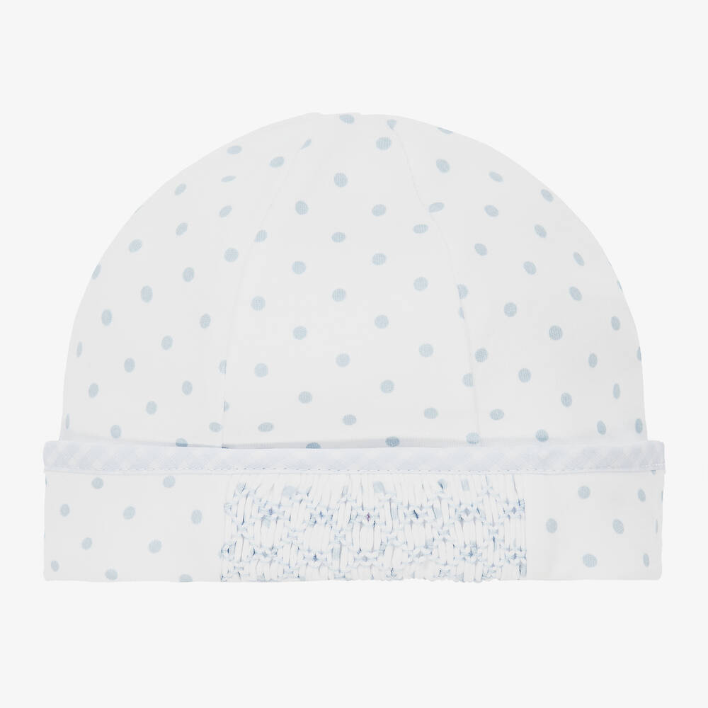Magnolia Baby-Blue Pima Cotton Baby Hat | Childrensalon Outlet