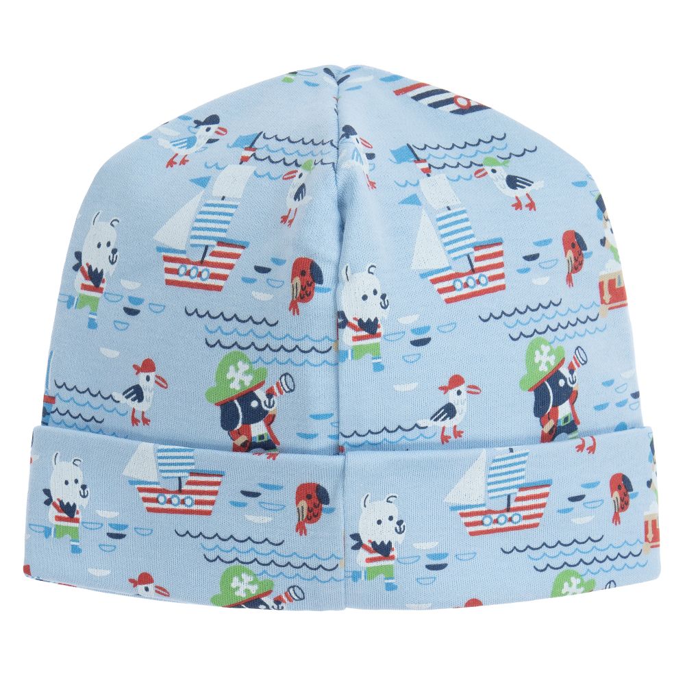 Magnolia Baby-Blue Pima Cotton Baby Hat | Childrensalon Outlet