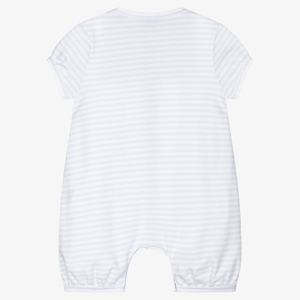 Magnolia Baby-Blue Pima Cotton Baby Shortie | Childrensalon Outlet