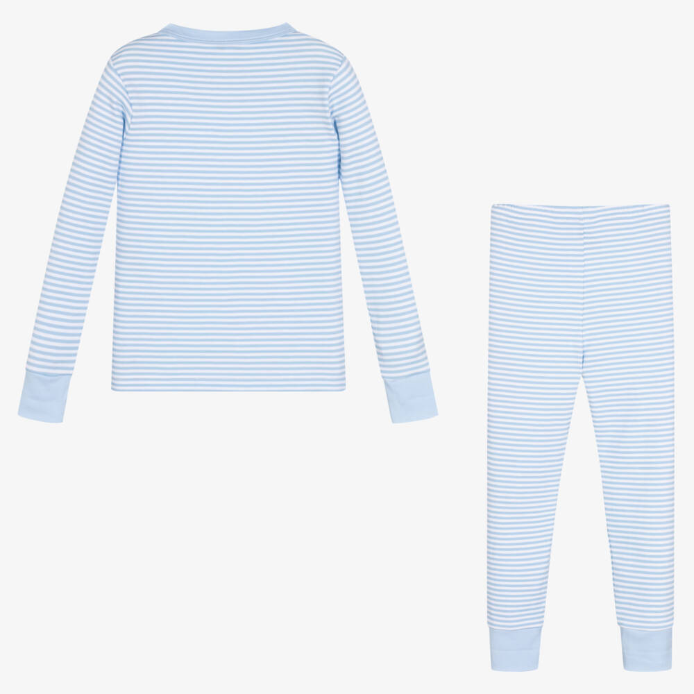 Magnolia Baby-Boys Striped Blue Cotton Pyjamas | Childrensalon Outlet