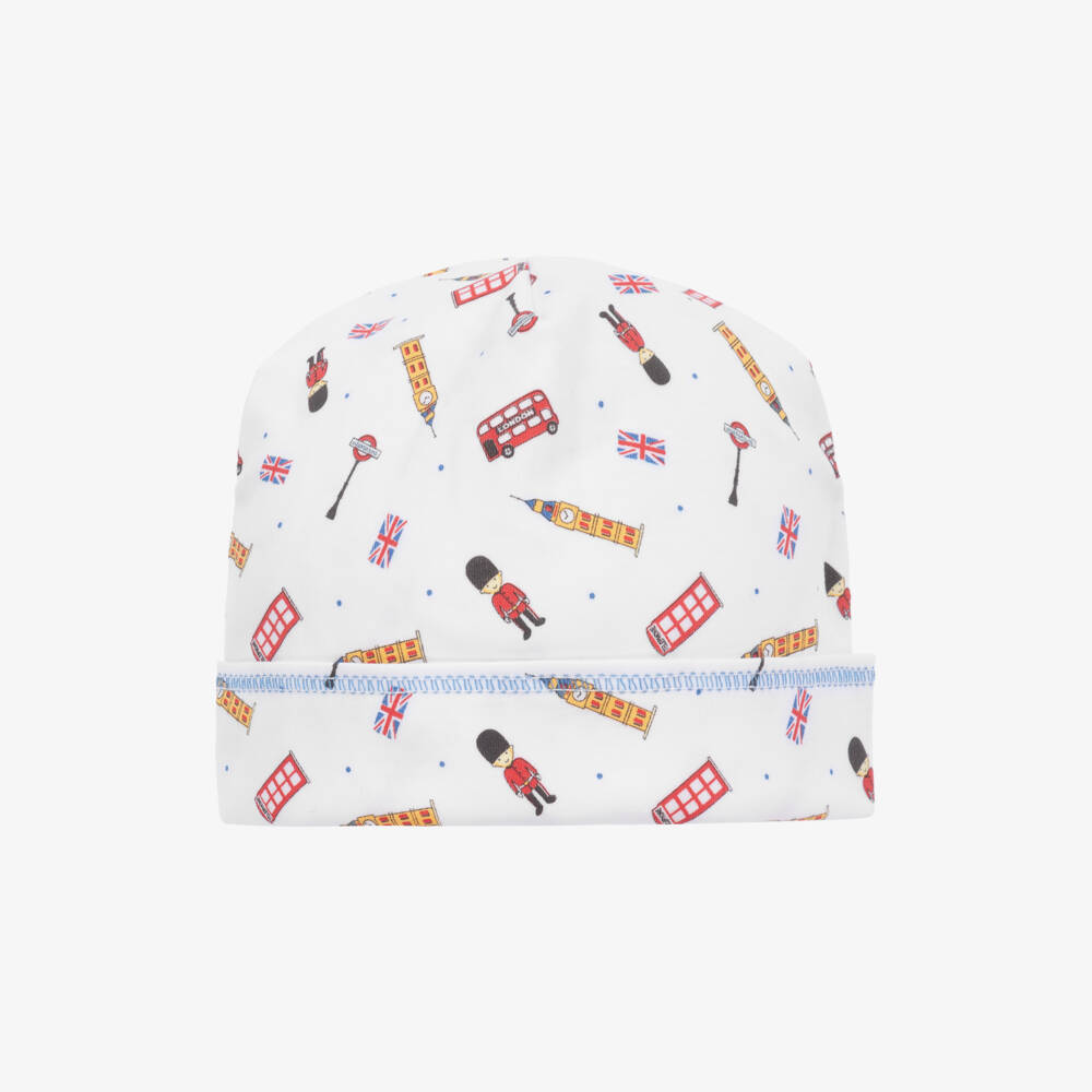 Magnolia Baby-Boys White London Print Hat | Childrensalon Outlet