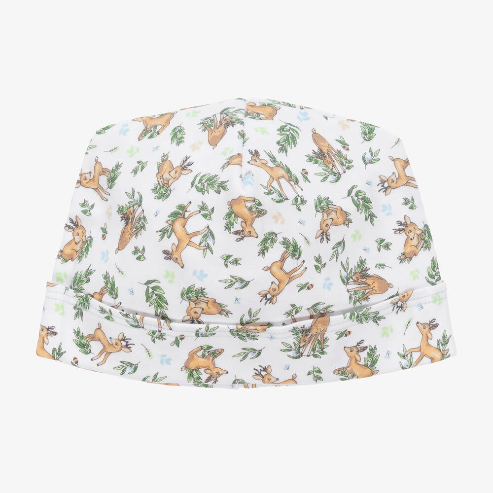 Magnolia Baby - Boys White Pima Cotton Baby Buck Hat | Childrensalon