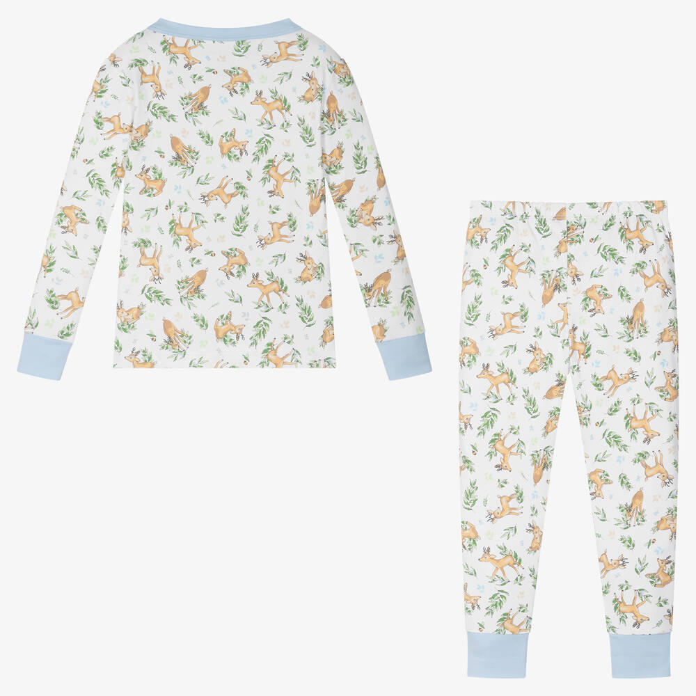 Magnolia Baby-Boys White Pima Cotton Baby Buck Pyjamas | Childrensalon Outlet