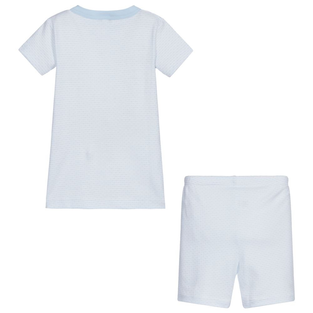 Magnolia Baby-Girls Blue Cotton Pyjamas | Childrensalon Outlet