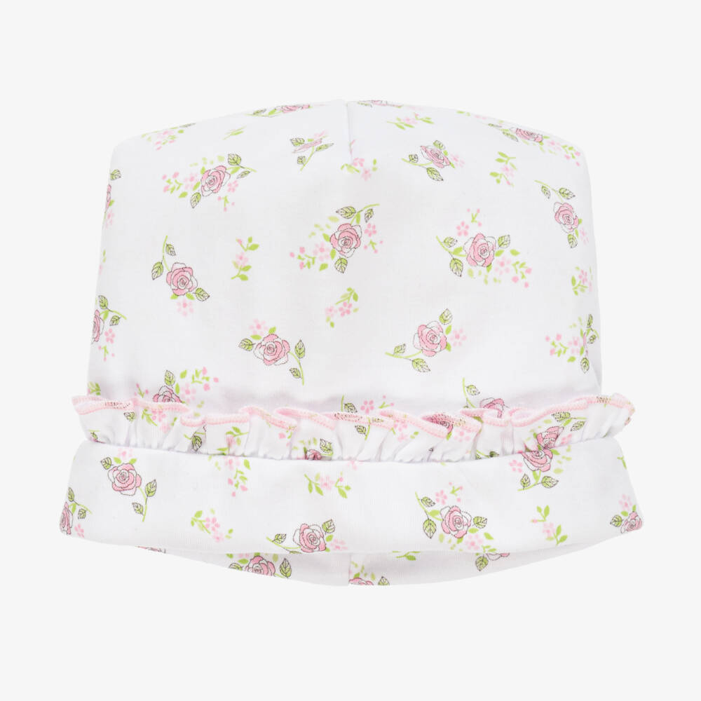Magnolia Baby-Бело-розовая шапочка с розами | Childrensalon Outlet