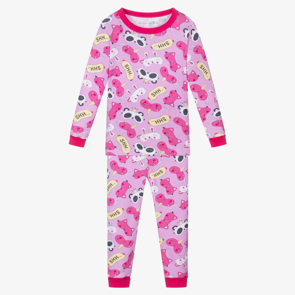 Magnolia Baby - Pyjama rose en coton Pima fille | Childrensalon