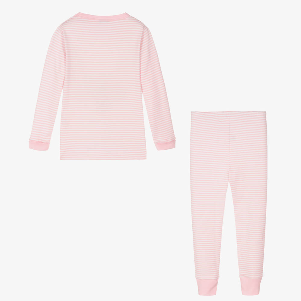 Magnolia Baby-Розовая пижама из хлопка пима в полоску | Childrensalon Outlet