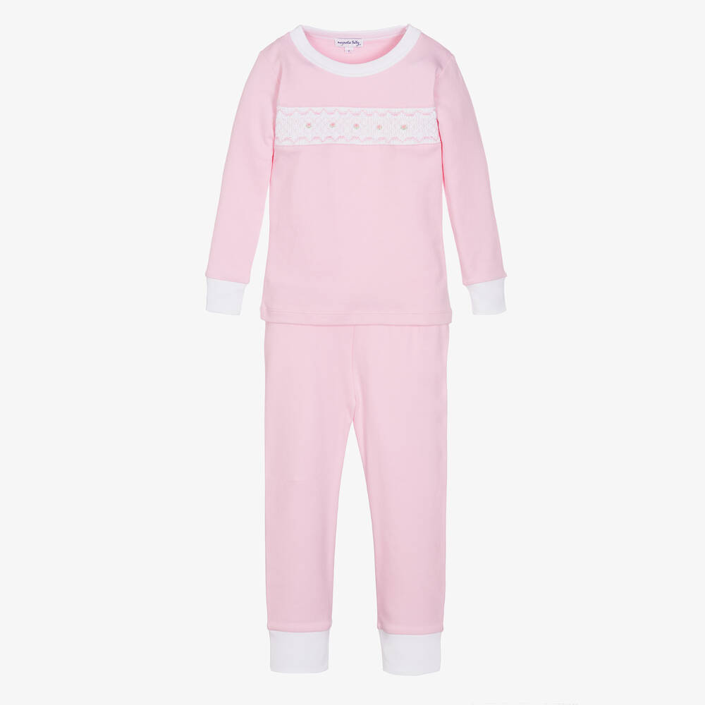 Baby girl best sale smocked pyjamas