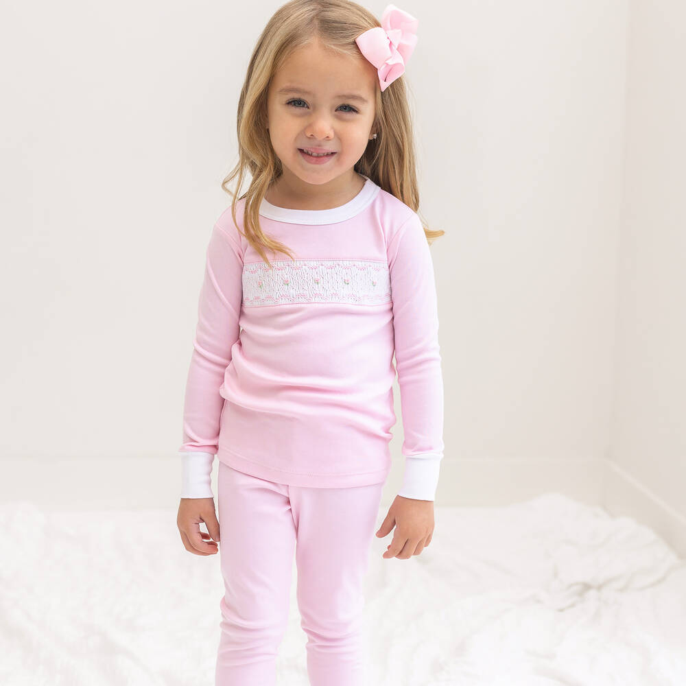 Girls smocked pyjamas deals