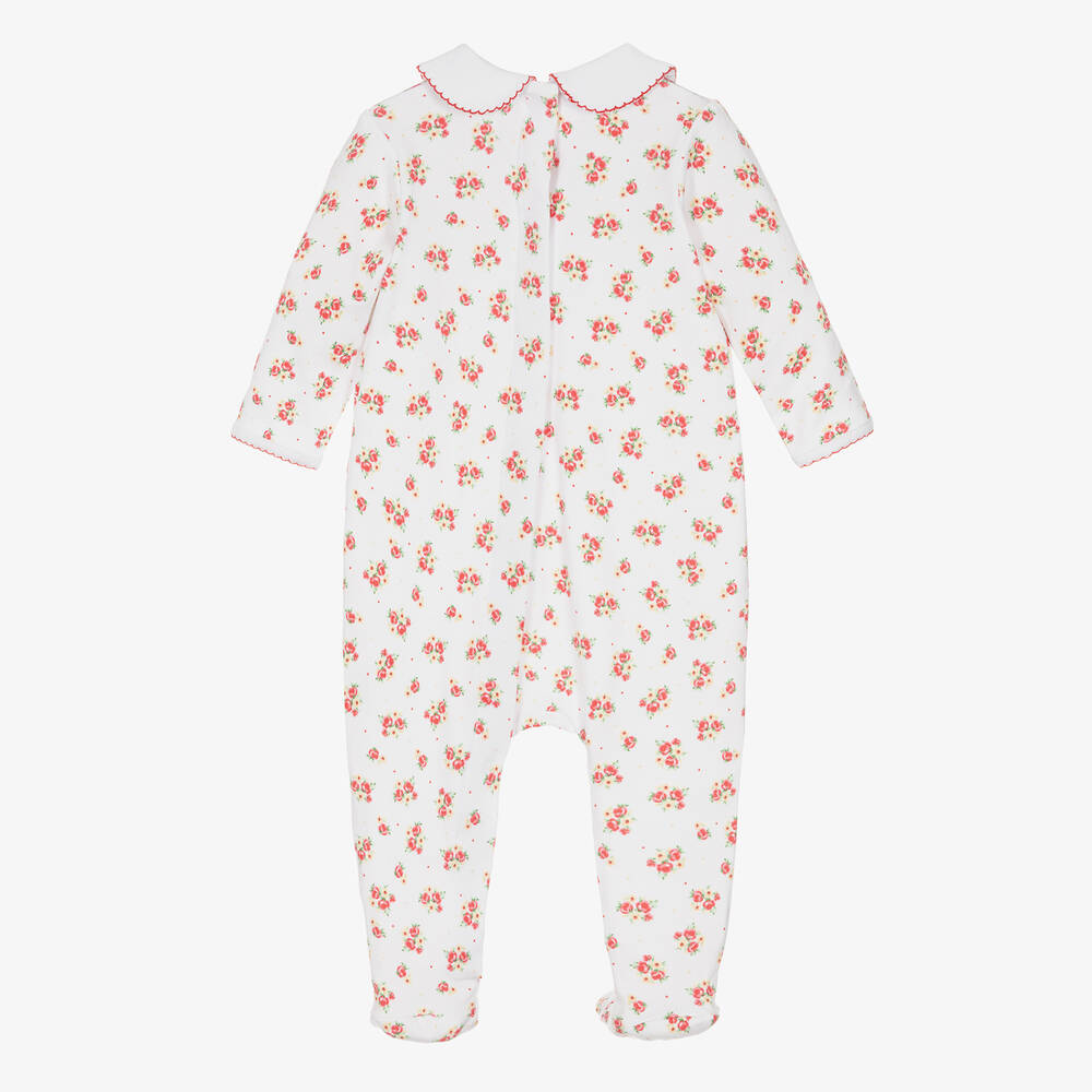 Magnolia Baby-أفرول بيبي غرو قطن بيما لون أبيض للمولودات | Childrensalon Outlet