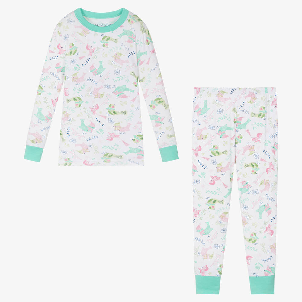 ماغنوليا بيبي-بيجاما بامبو جيرسي لون أبيض للبنات | Childrensalon Outlet