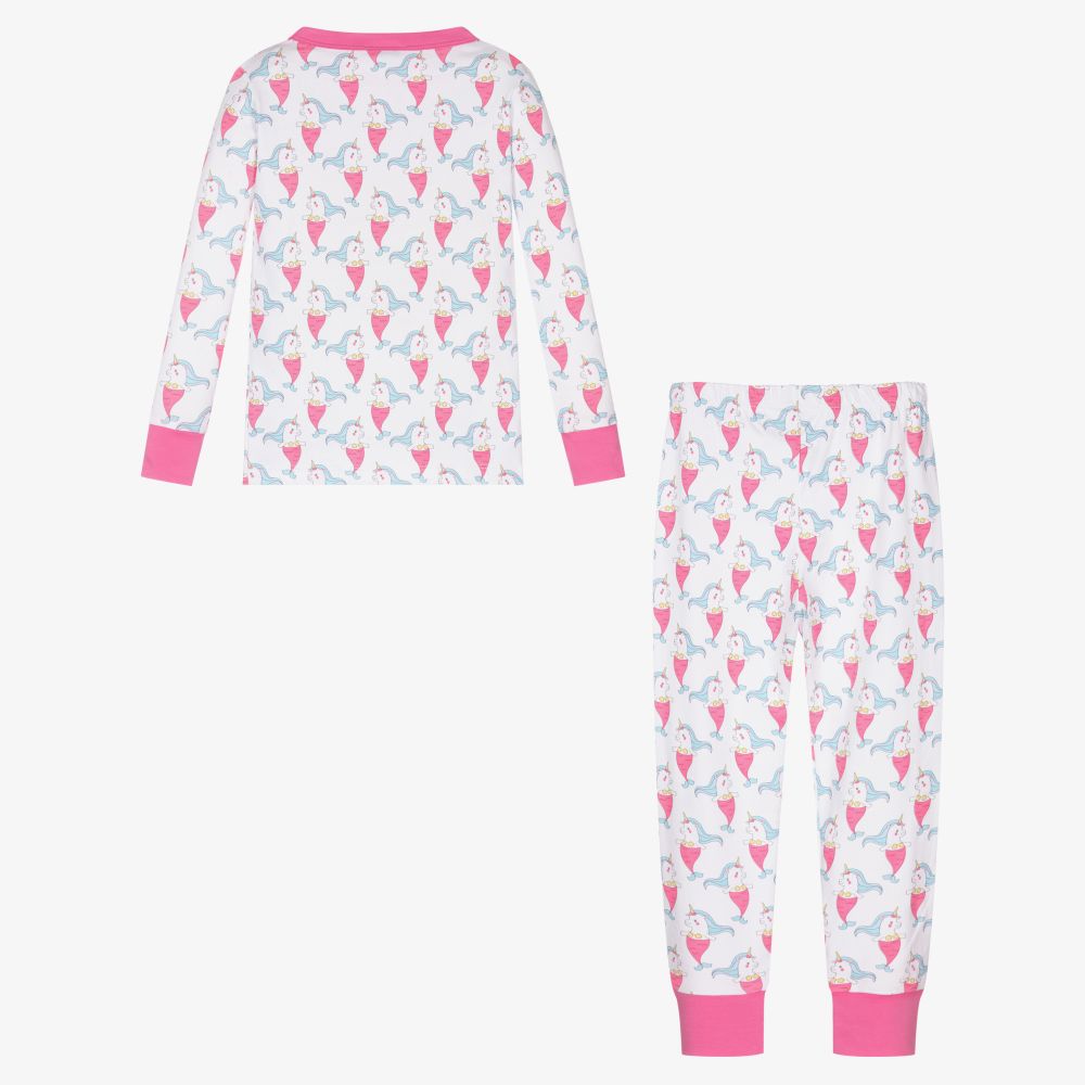 Magnolia Baby-Белая пижама с Русалочкой для девочек | Childrensalon Outlet