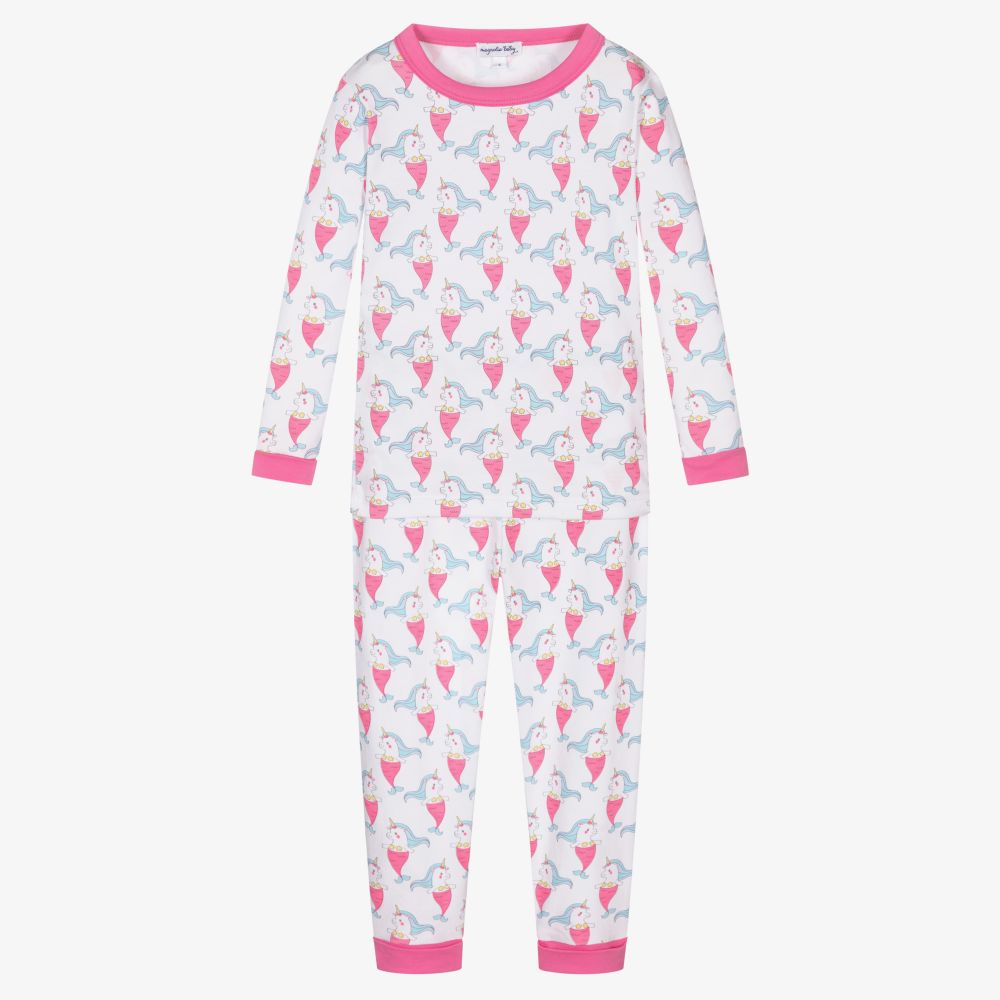 Magnolia Baby - Pyjama blanc Maid Fille | Childrensalon