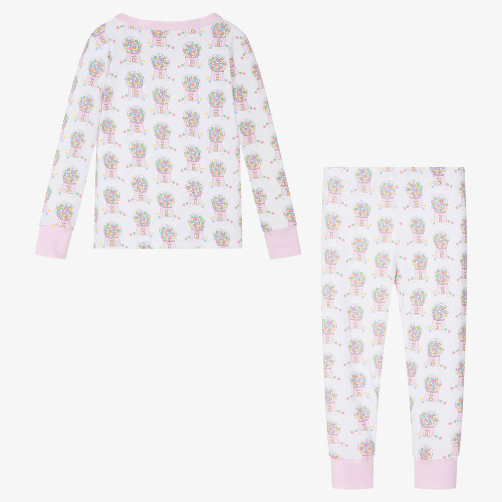 Magnolia Baby-Бело-розовая пижама из хлопка | Childrensalon Outlet