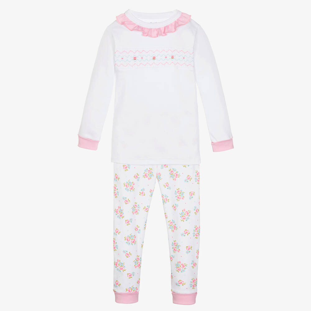 Magnolia Baby Girls White Smocked Annalise s Classics Pyjamas