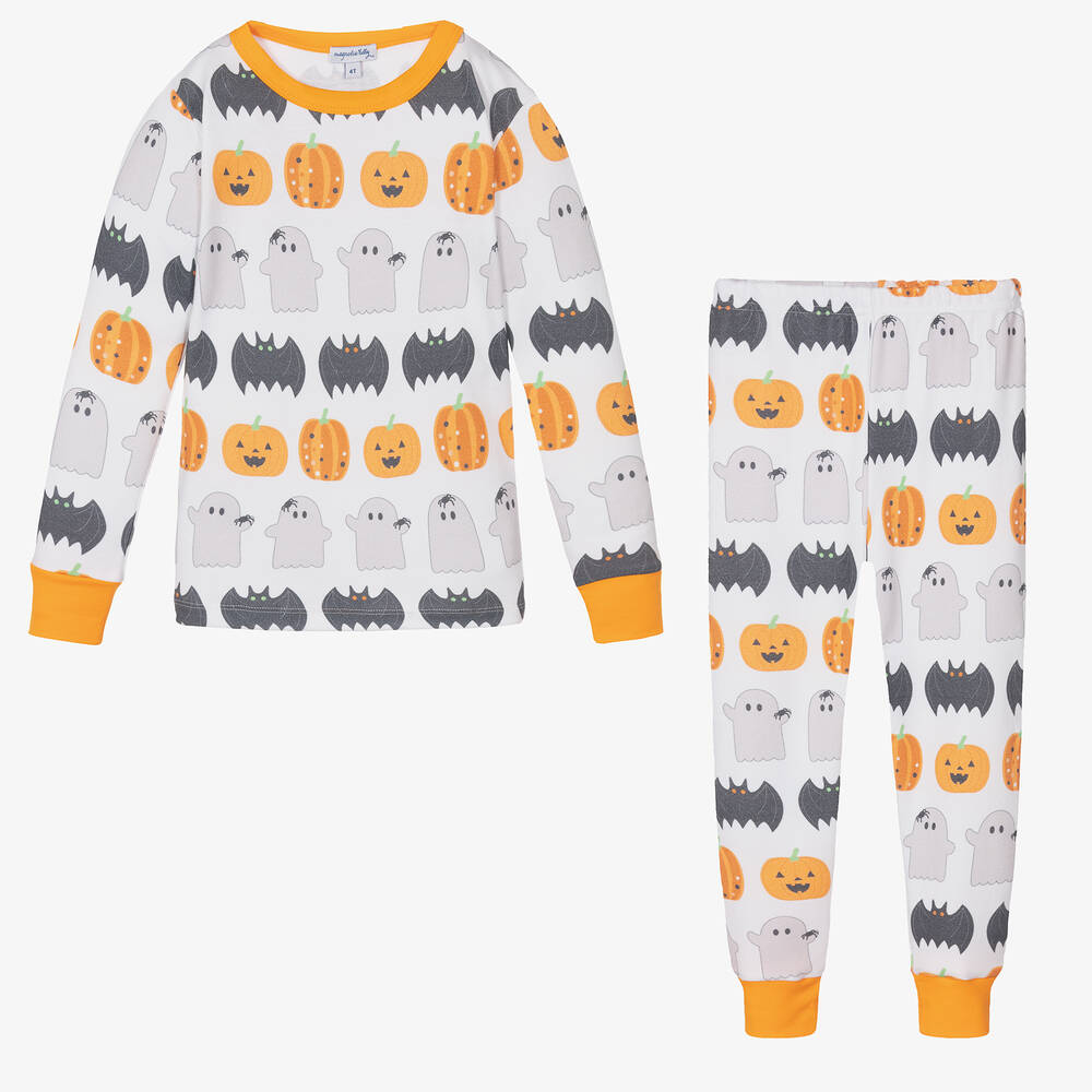 Magnolia Baby-Orange & White Pyjamas | Childrensalon Outlet