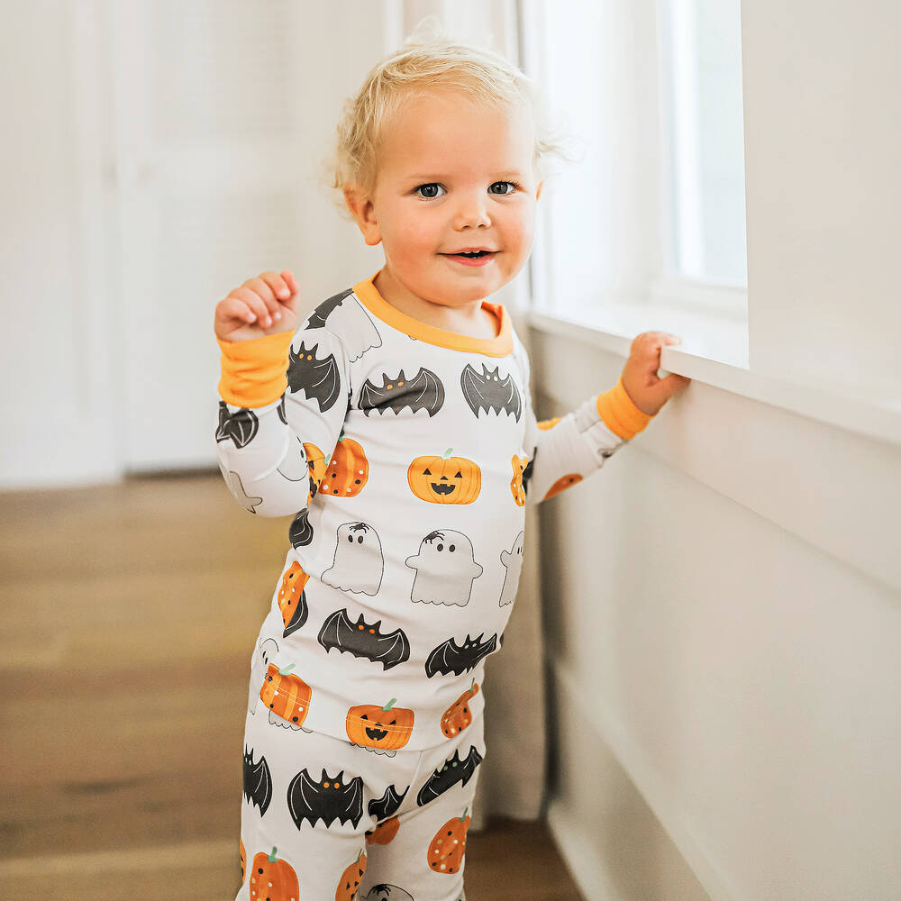 Magnolia Baby-Orange & White Pyjamas | Childrensalon Outlet