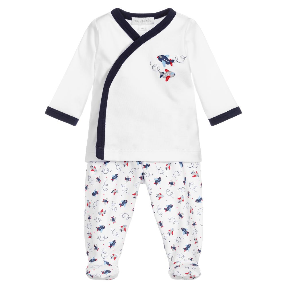 Magnolia Baby - Pima Cotton 2 Piece Babygrow | Childrensalon