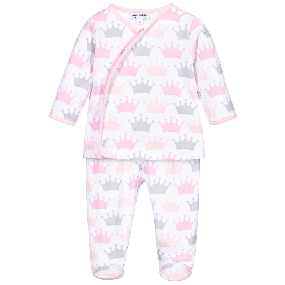 Magnolia Baby - Pima Cotton 2 Piece Babygrow | Childrensalon