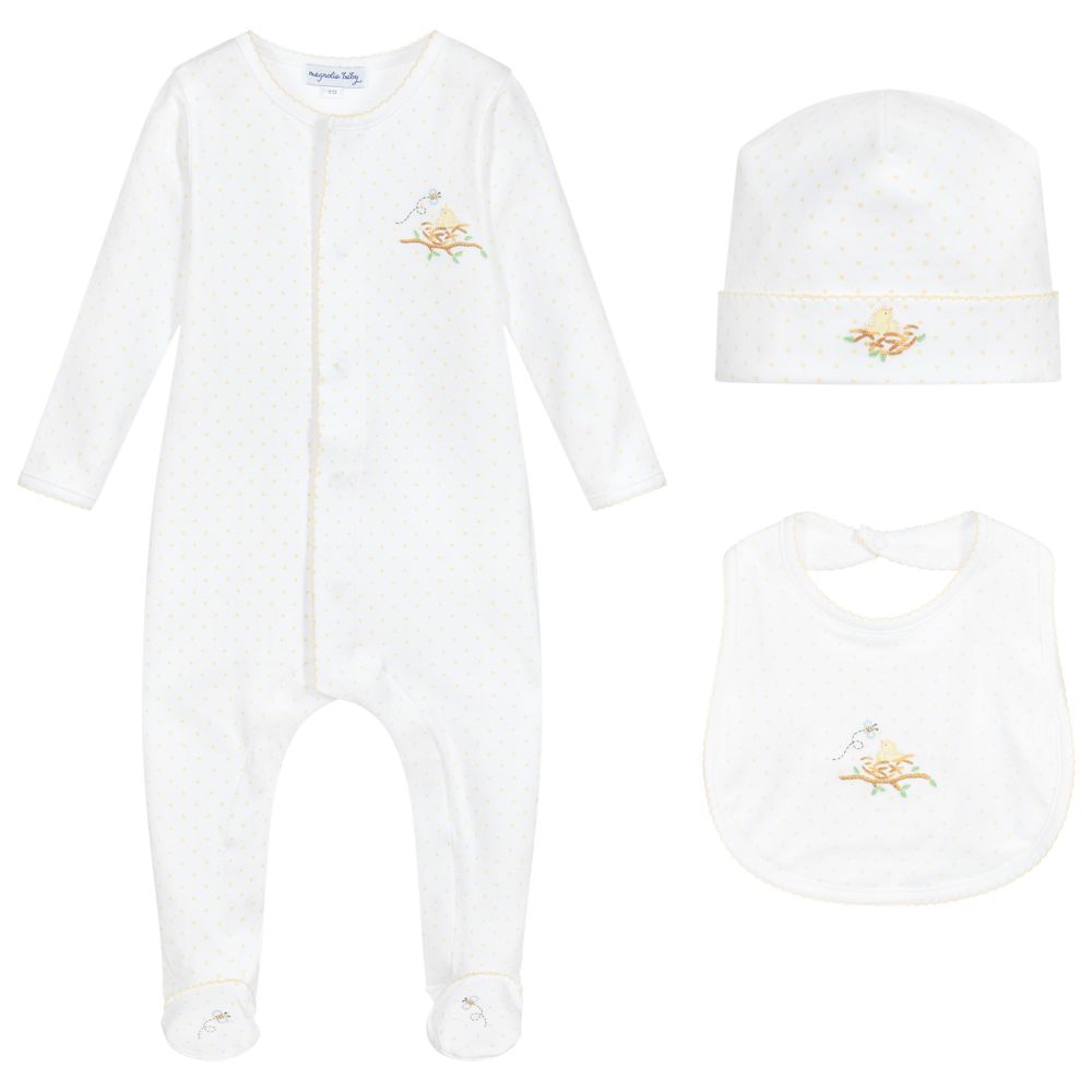 Magnolia Baby - Pima Cotton Babygrow Gift Set  | Childrensalon