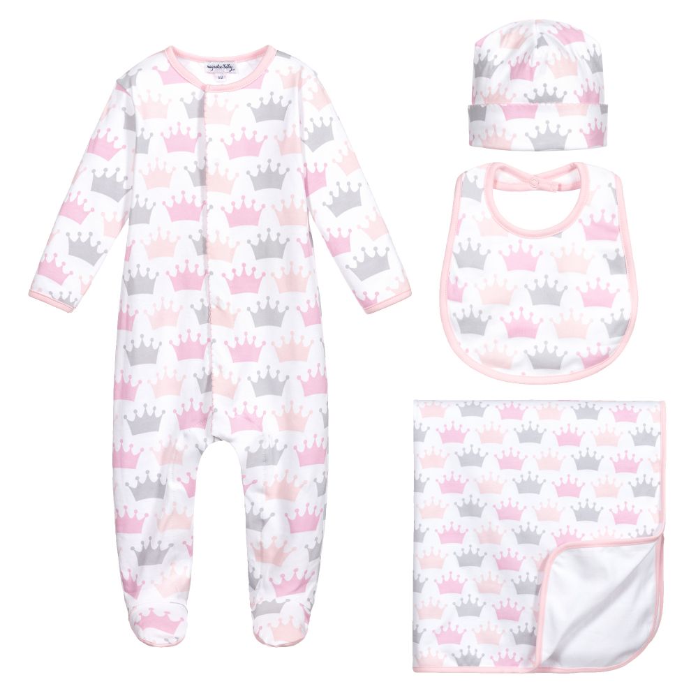 Magnolia Baby-Pima Cotton Babygrow Set | Childrensalon Outlet